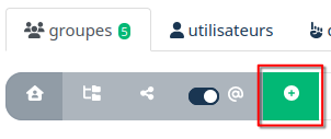 Bouton de demande de création de groupe