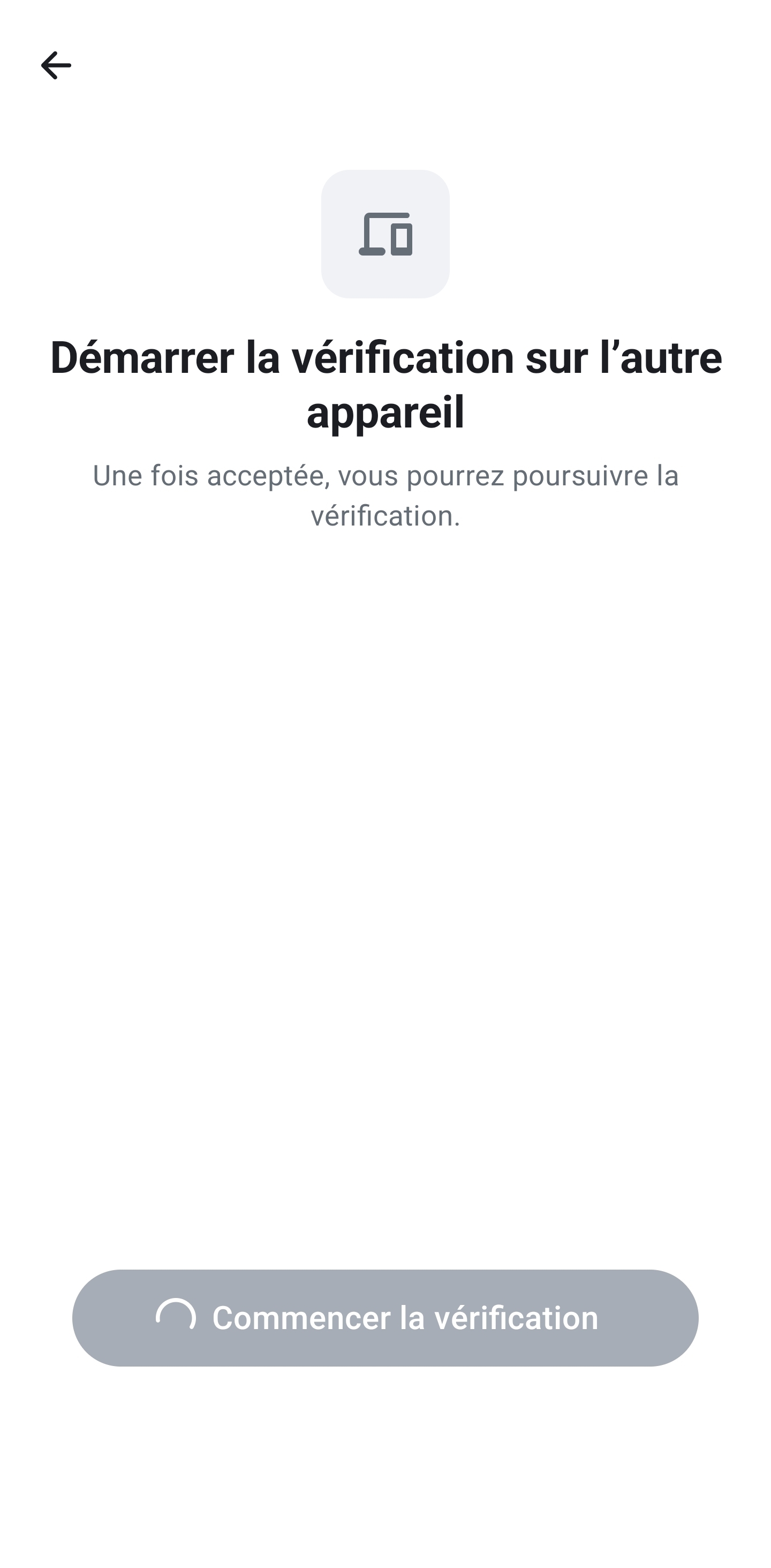 Attente de l'autre appareil