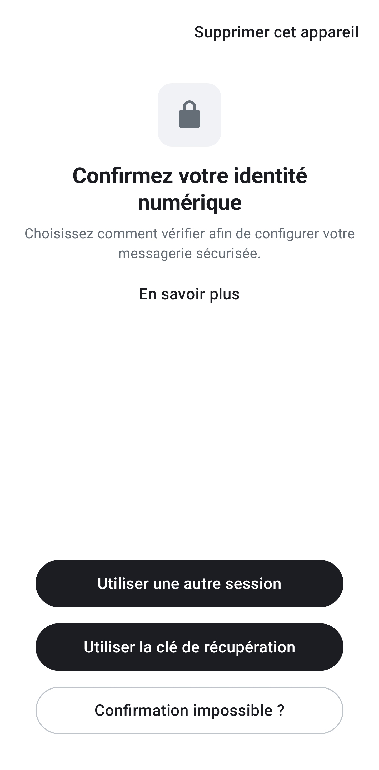 Confirmez votre identité numérique