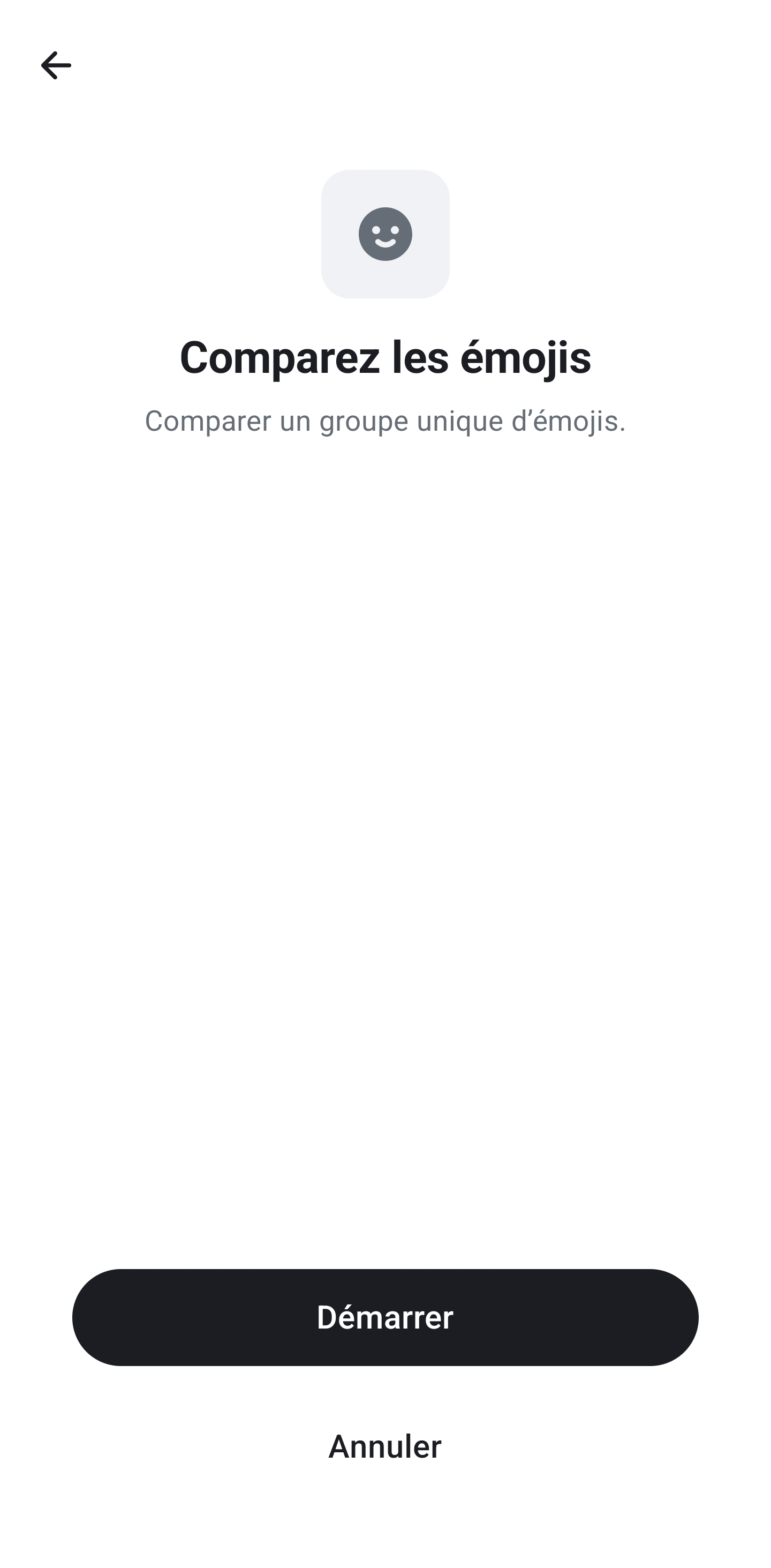 Lancement de la comparaison d'émojis
