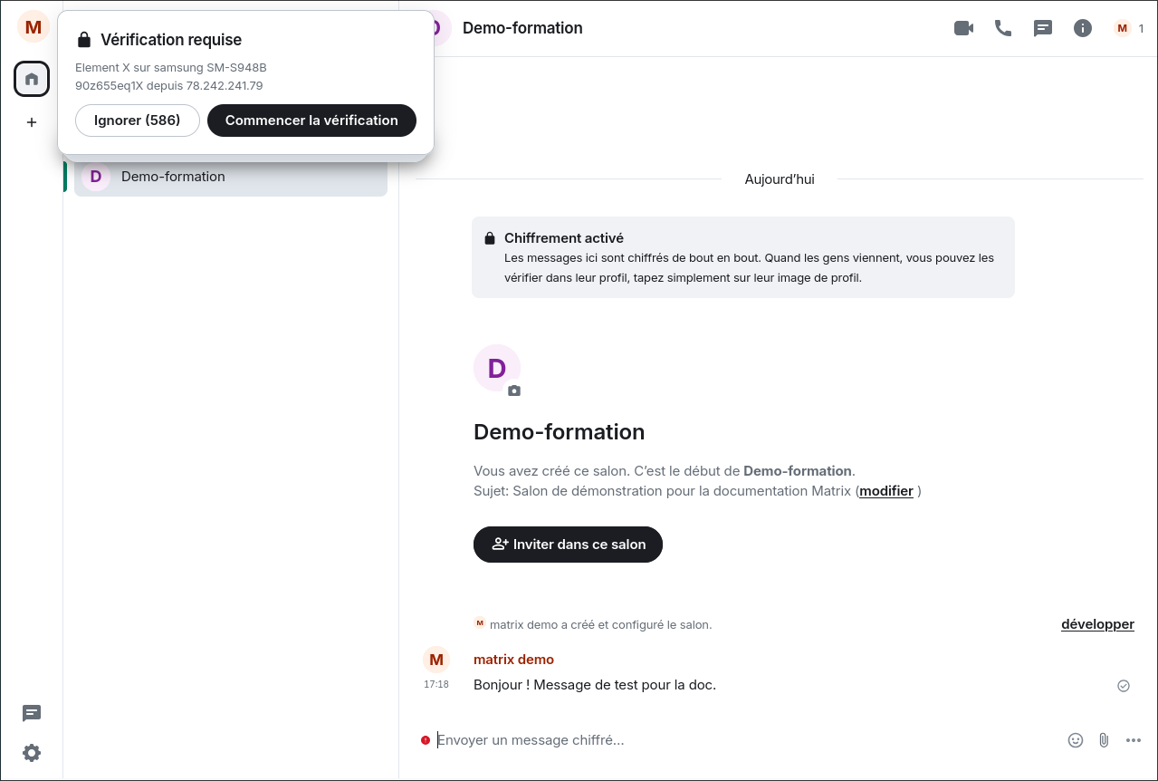 Demande de vérification côté web